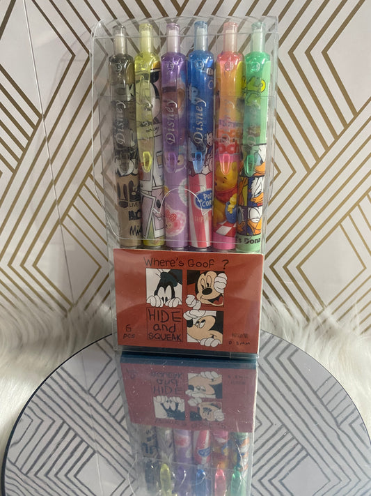 6pcs of Disney pencil 6 different pencils Mickey Winnie the pooh donal etc